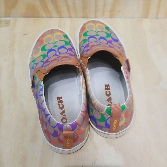 Coach Skate Slip On Sneaker Men's 11 Rainbow Signature Leather 'C' logo - Picture 5 of 10